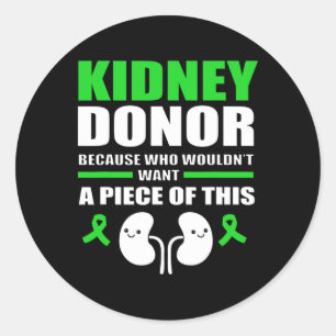 Fun Kidney Stone Kidney Donor Classic Round Sticker