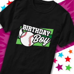 Fun Kids Baseball Party Home Run Birthday Boy T-Shirt