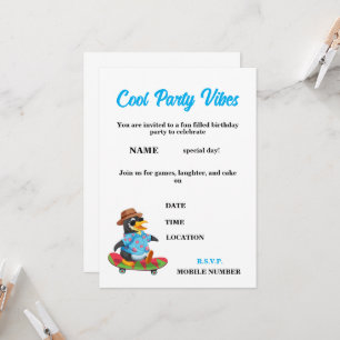Fun Kids Birthday Party Invitation