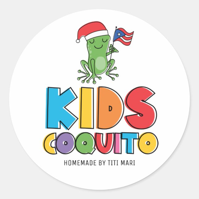 Fun Kids Coquito  Classic Round Sticker (Front)