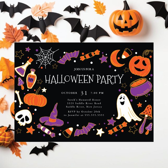Fun Kids Halloween Party Invitation (Creator Uploaded)