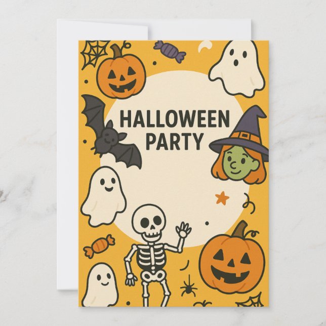 Fun Kids Halloween Party Invitation (Front)