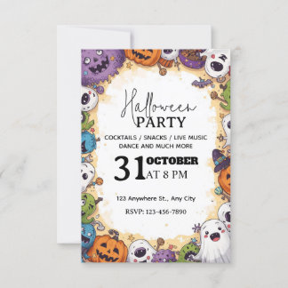 Fun Kids’ Halloween Party Invitation – Editable 