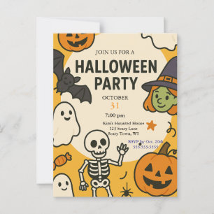 Fun Kids Halloween Party Postcard