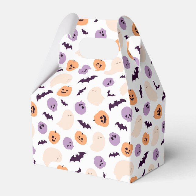 Fun Kids Halloween Pattern Favour Box (Front Side)