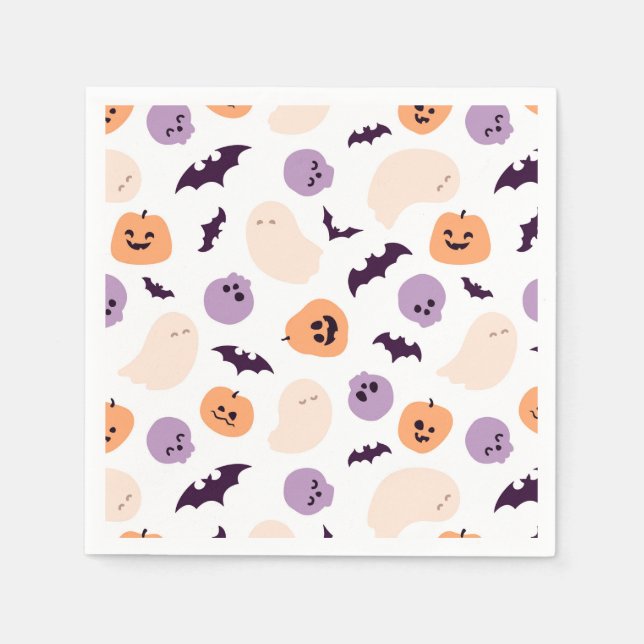 Fun Kids Halloween Pattern Napkin (Front)