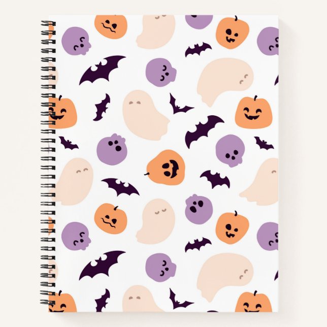 Fun Kids Halloween Pattern Notebook (Front)