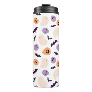 Fun Kids Halloween Pattern Thermal Tumbler