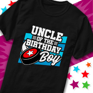 Fun Kids Hockey Party Uncle of the Birthday Boy T-Shirt