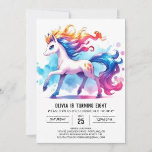 Fun Kids Horse Birthday Invitation