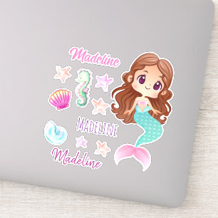 Fun Kid's Mermaid Name set Sticker