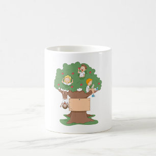 Fun Kids Playing in Apple Tree  Coffee Mug