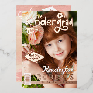 Fun Kindergarten Photo Magazine Cover Grad Party