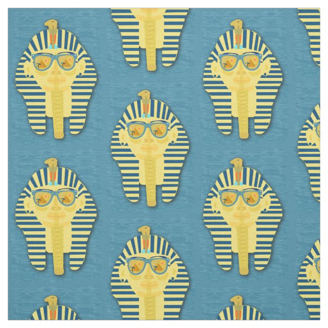 Fun King Tut Pattern Fabric (Swatch)