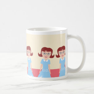 Fun Kitschy Fifties Gal Coffee Mug