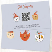 Fun Kitty Cat Baby Shower Gift Registry QR Code