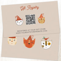 Fun Kitty Cat Baby Shower Gift Registry QR Code