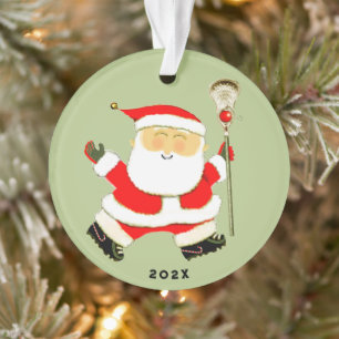 Fun Lacrosse Christmas Ornament
