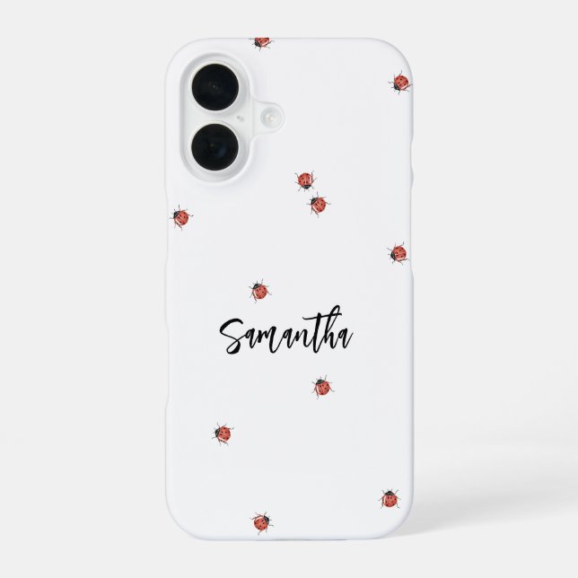 Fun Ladybug  iPhone 16 Case (Back)
