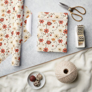 Fun Ladybug Patterns Wrapping Paper