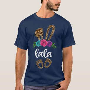 Fun Lala Bunny Leopard Shirt, Easter Day Bunny Gra T-Shirt