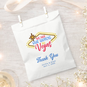 Fun Las Vegas Wedding Personalised Favour Bag 