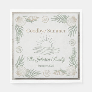 Fun Last Splash End of Summer Backyard BBQ Paper N Napkin