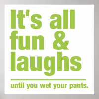 FUN & LAUGHS custom color poster