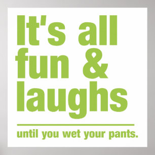 FUN & LAUGHS custom color poster
