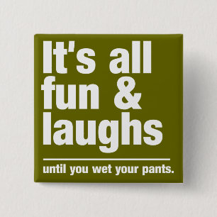 FUN & LAUGHS custom colour button