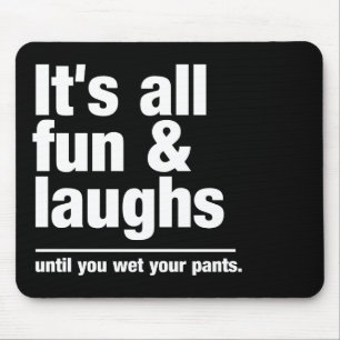 FUN & LAUGHS custom colour mousepad