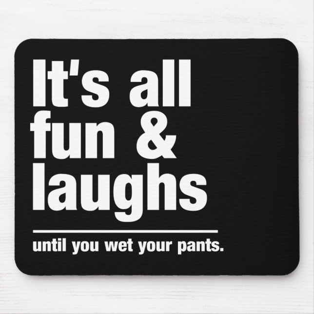 FUN & LAUGHS custom colour mousepad (Front)