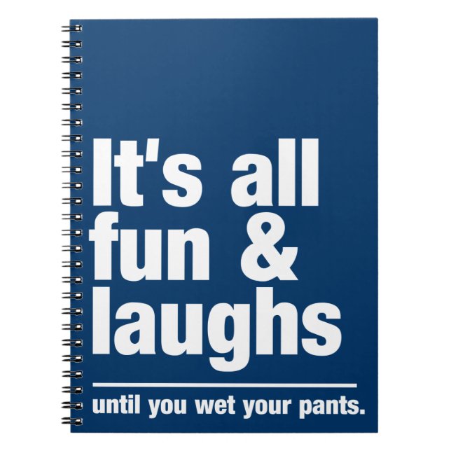 FUN & LAUGHS custom colour notebook (Front)