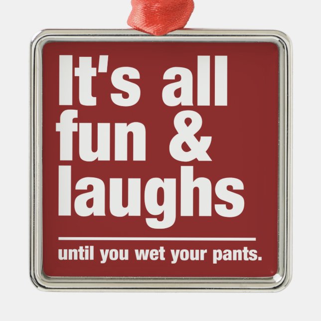 FUN & LAUGHS custom colour ornament (Front)