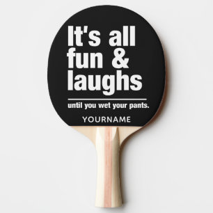 FUN & LAUGHS custom colour ping pong paddle