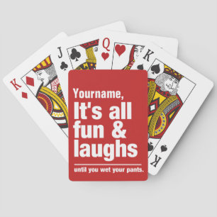FUN & LAUGHS custom colour playing cards