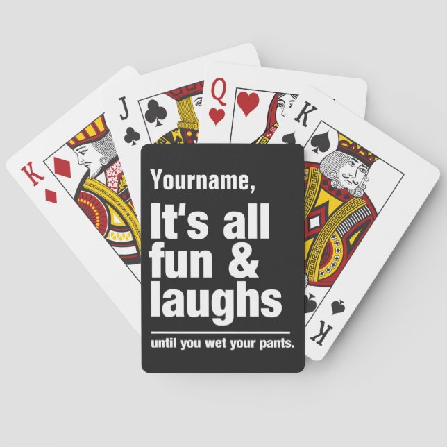 FUN & LAUGHS custom colour playing cards (Back)