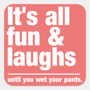 FUN & LAUGHS custom colour stickers