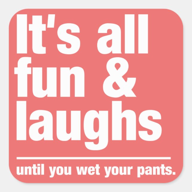 FUN & LAUGHS custom colour stickers (Front)