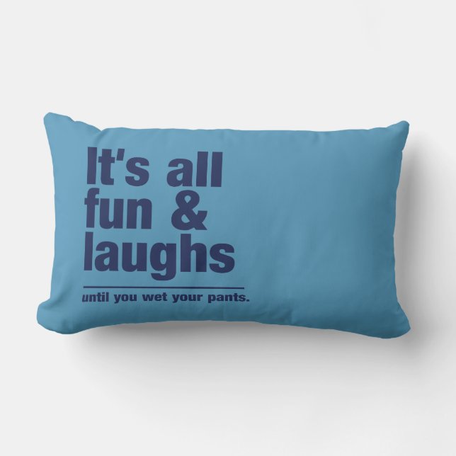 FUN & LAUGHS custom colour throw pillow (Front)