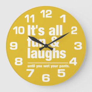 FUN & LAUGHS custom colour wall clock