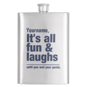 FUN & LAUGHS custom flask