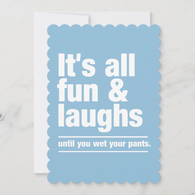 FUN & LAUGHS custom invitations (Front)