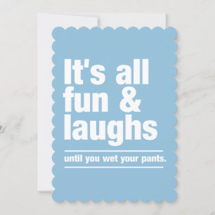 FUN & LAUGHS custom invitations