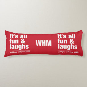 FUN & LAUGHS custom monogram & colour body cushion