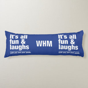 FUN & LAUGHS custom monogram & colour body cushion