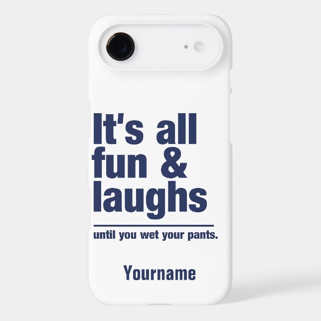 FUN & LAUGHS custom name & colour phone cases (Back)