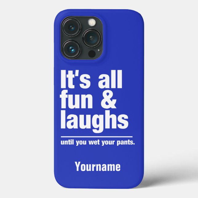 FUN & LAUGHS custom name & colour phone cases (Back)