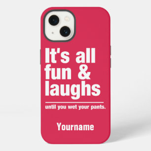 FUN & LAUGHS custom name & colour phone cases