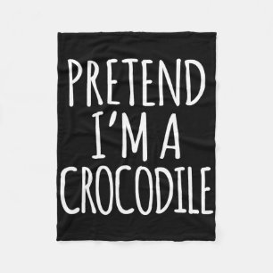 Fun Lazy Halloween Costume - Pretend Im A Crocodil Fleece Blanket